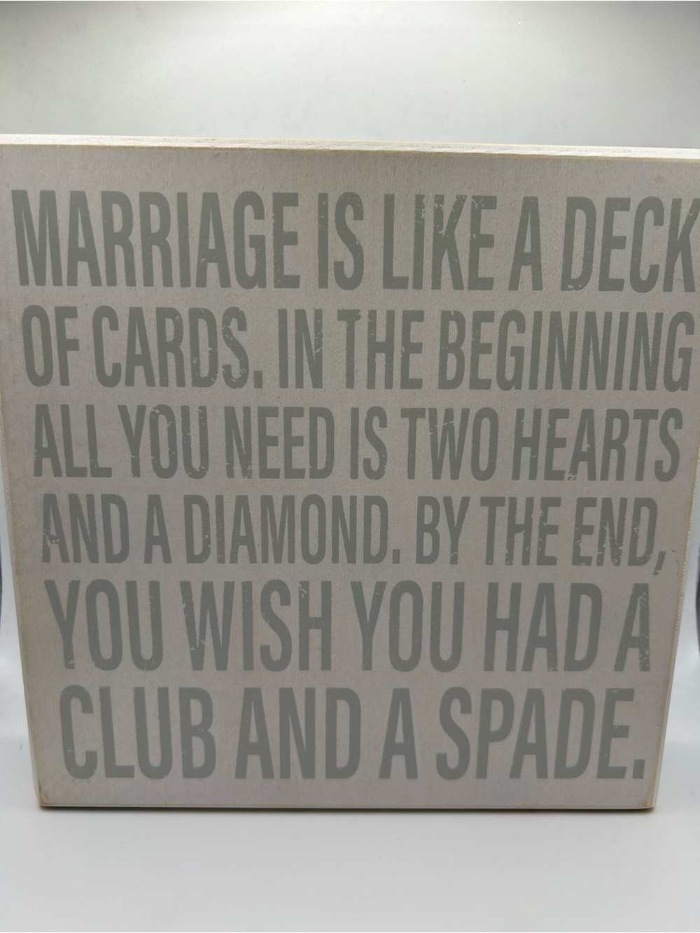 NEW Neutral Text Wall Art - Funny Marriage Quote 🃏
